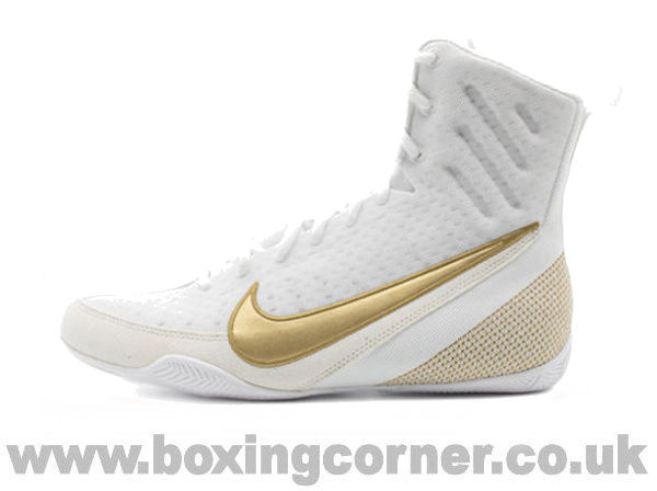 Nike Machomai 3 Boxing Boots White and Gold